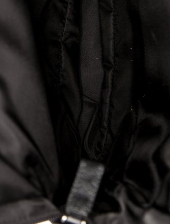 Prada Enameled Metal Triangle Backpack