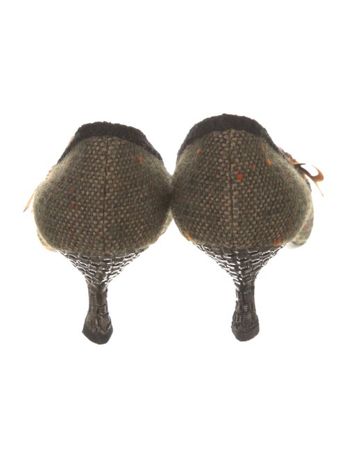 Prada Tweed Tweed Pattern Pumps