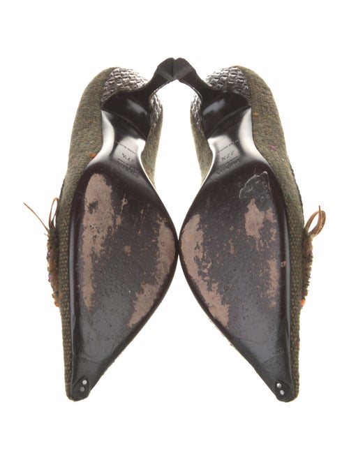 Prada Tweed Tweed Pattern Pumps