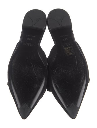 Prada Suede Bow Accents Mules