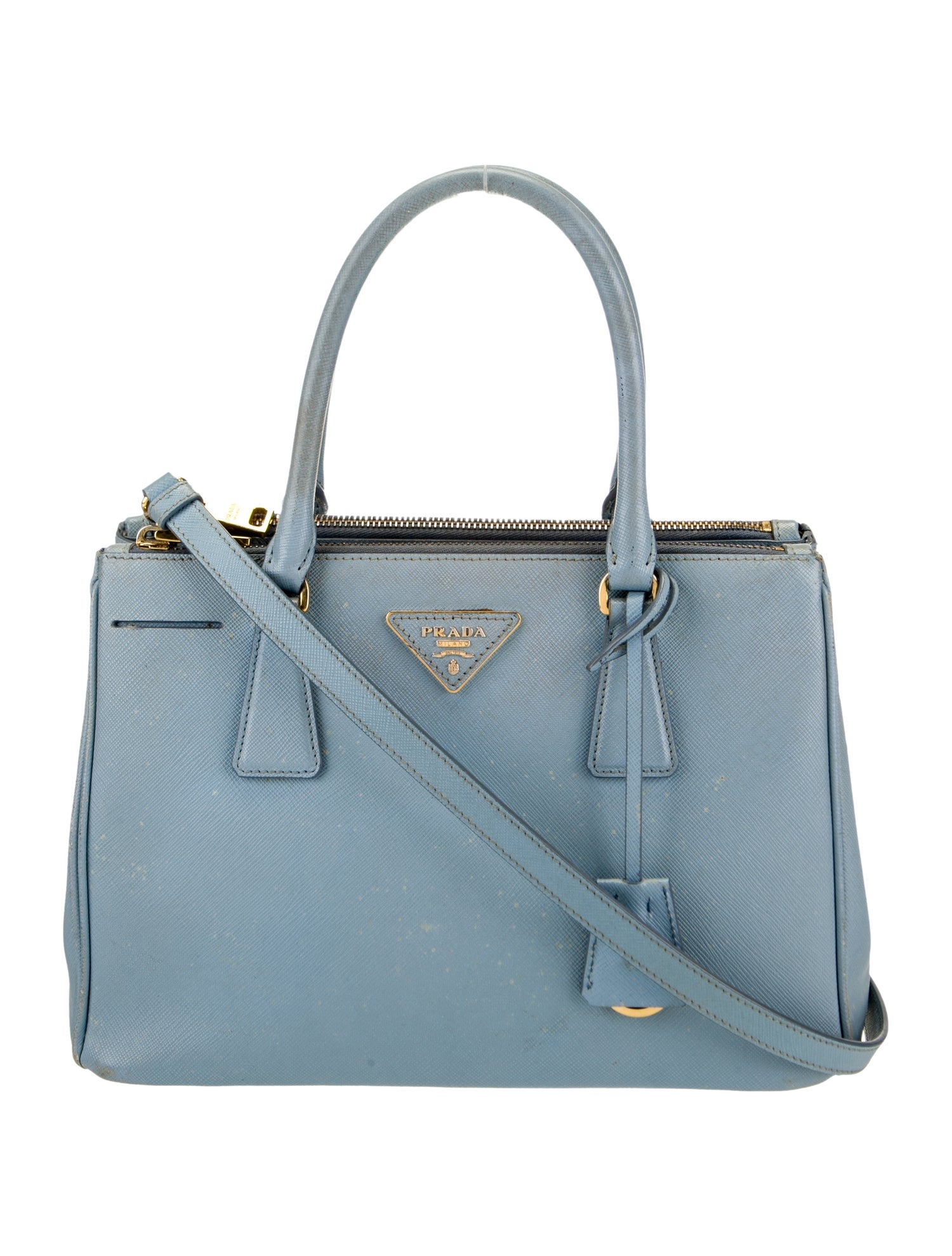Prada Saffiano Leather Galleria Double Zip Small