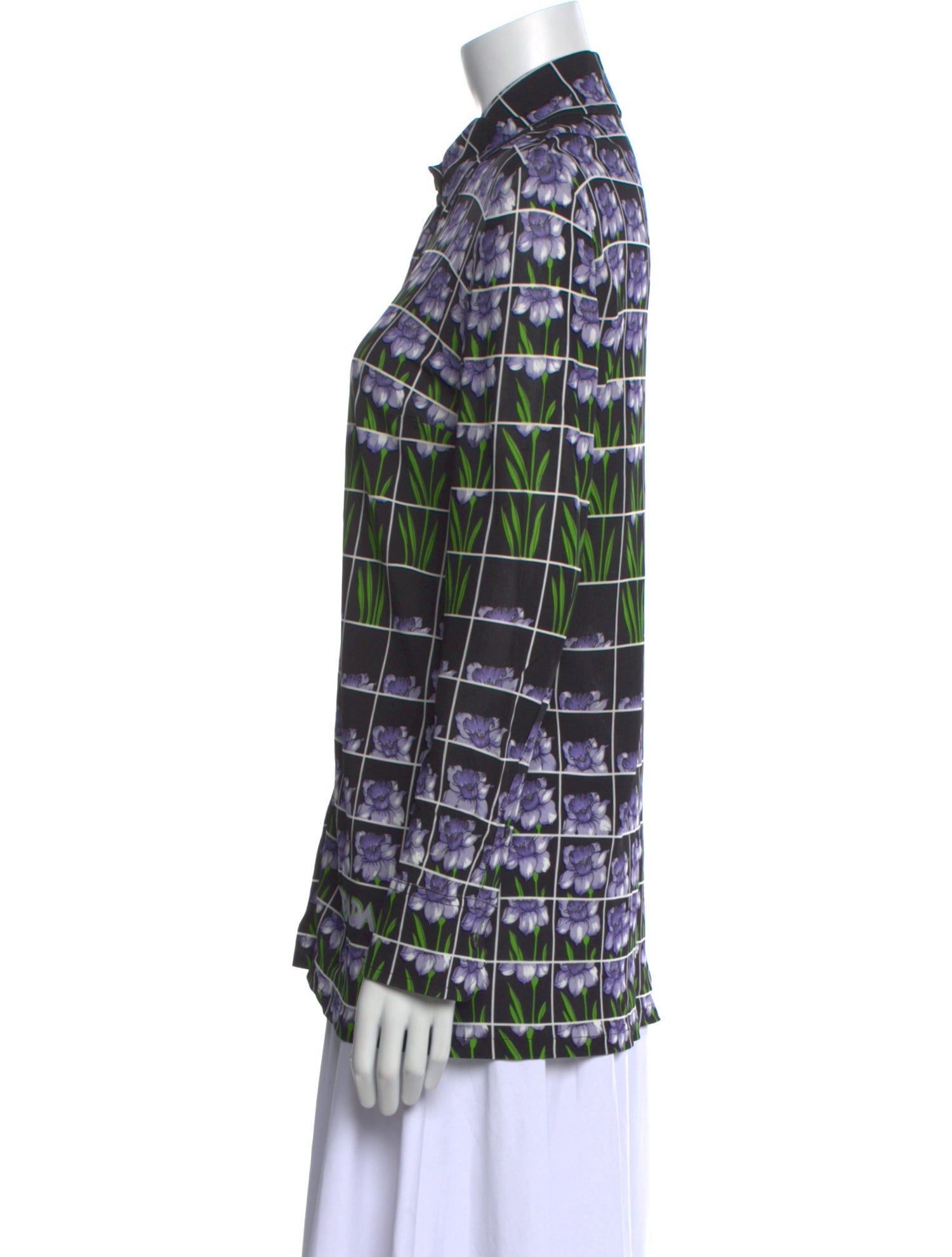 Prada 2019 Printed Button-Up Top