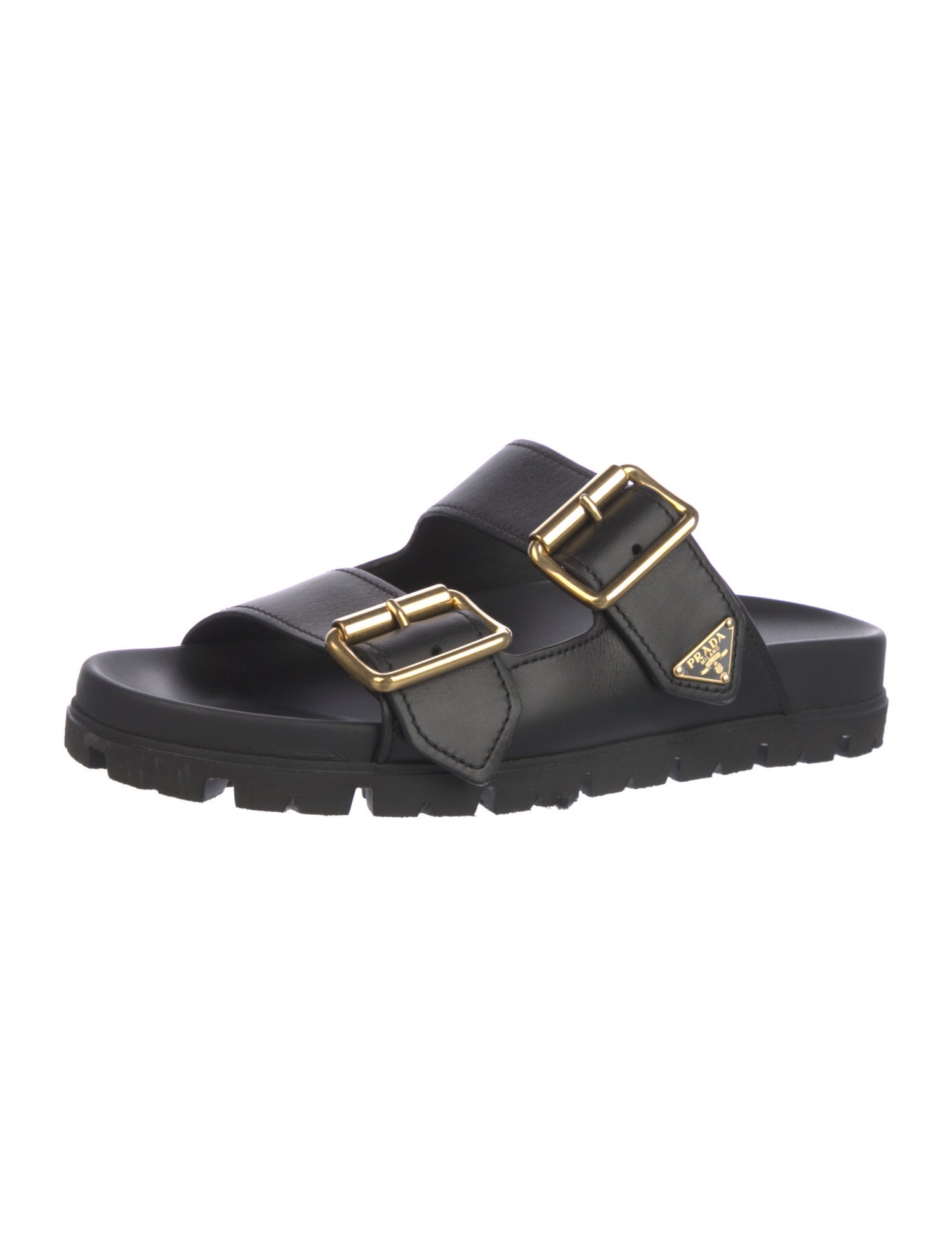Prada Leather Slides