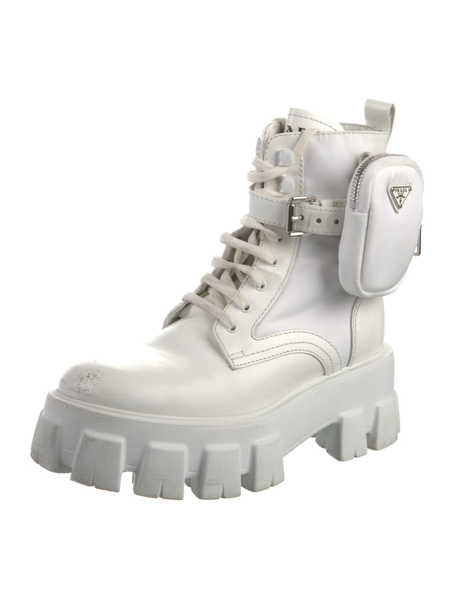 Prada Leather Combat Boots