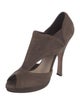 Prada Suede Cutout Accent D'Orsay Pumps