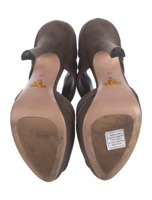 Prada Suede Cutout Accent D'Orsay Pumps