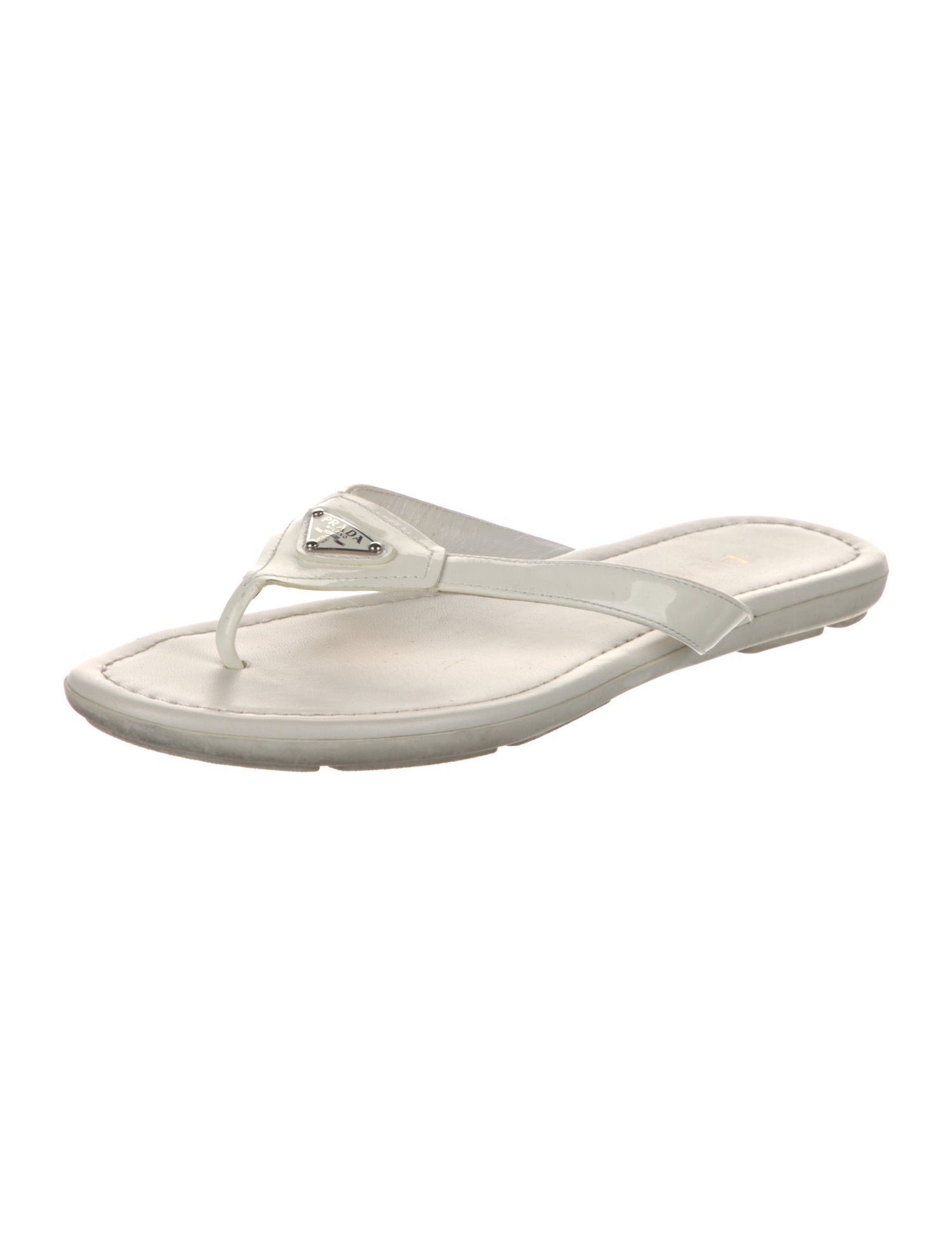 Prada Patent Leather Flip Flops