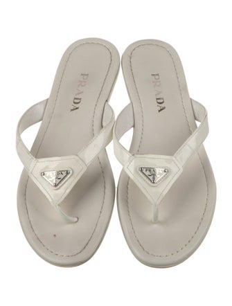 Prada Patent Leather Flip Flops