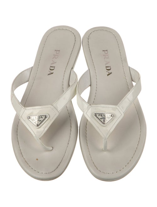 Prada Patent Leather Flip Flops