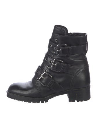 Prada Leather Combat Boots