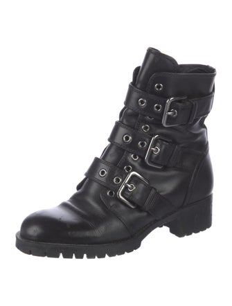 Prada Leather Combat Boots