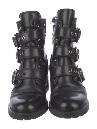 Prada Leather Combat Boots