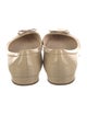 Prada Patent Leather Bow Accents Ballet Flats