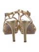Prada Leather Bow Accents Slingback Sandals