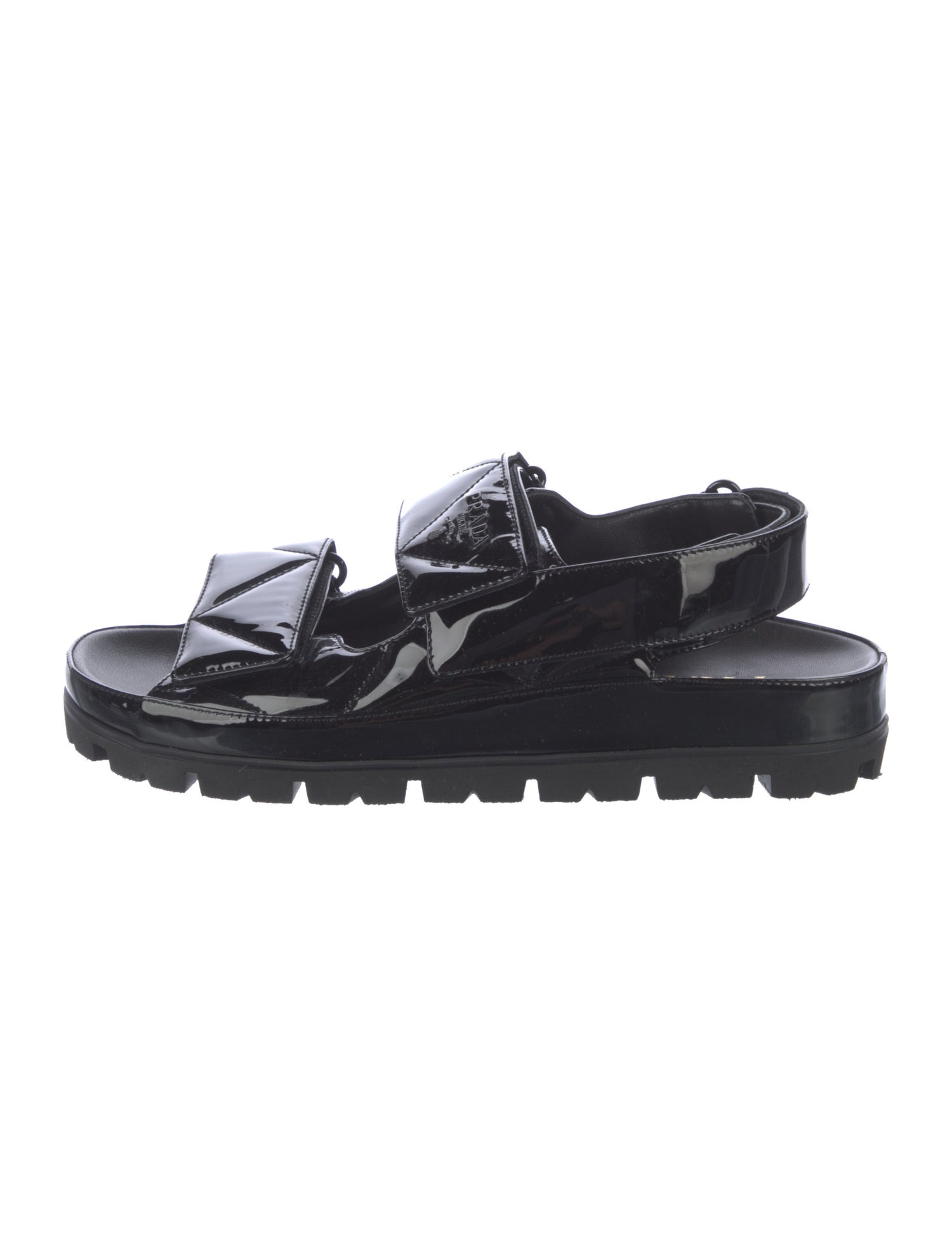 Prada Patent Leather Slides