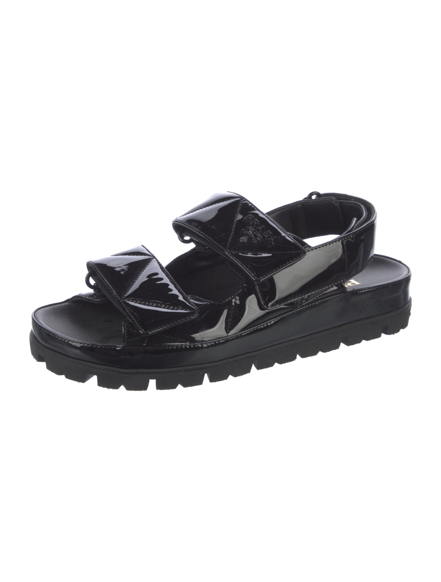 Prada Patent Leather Slides