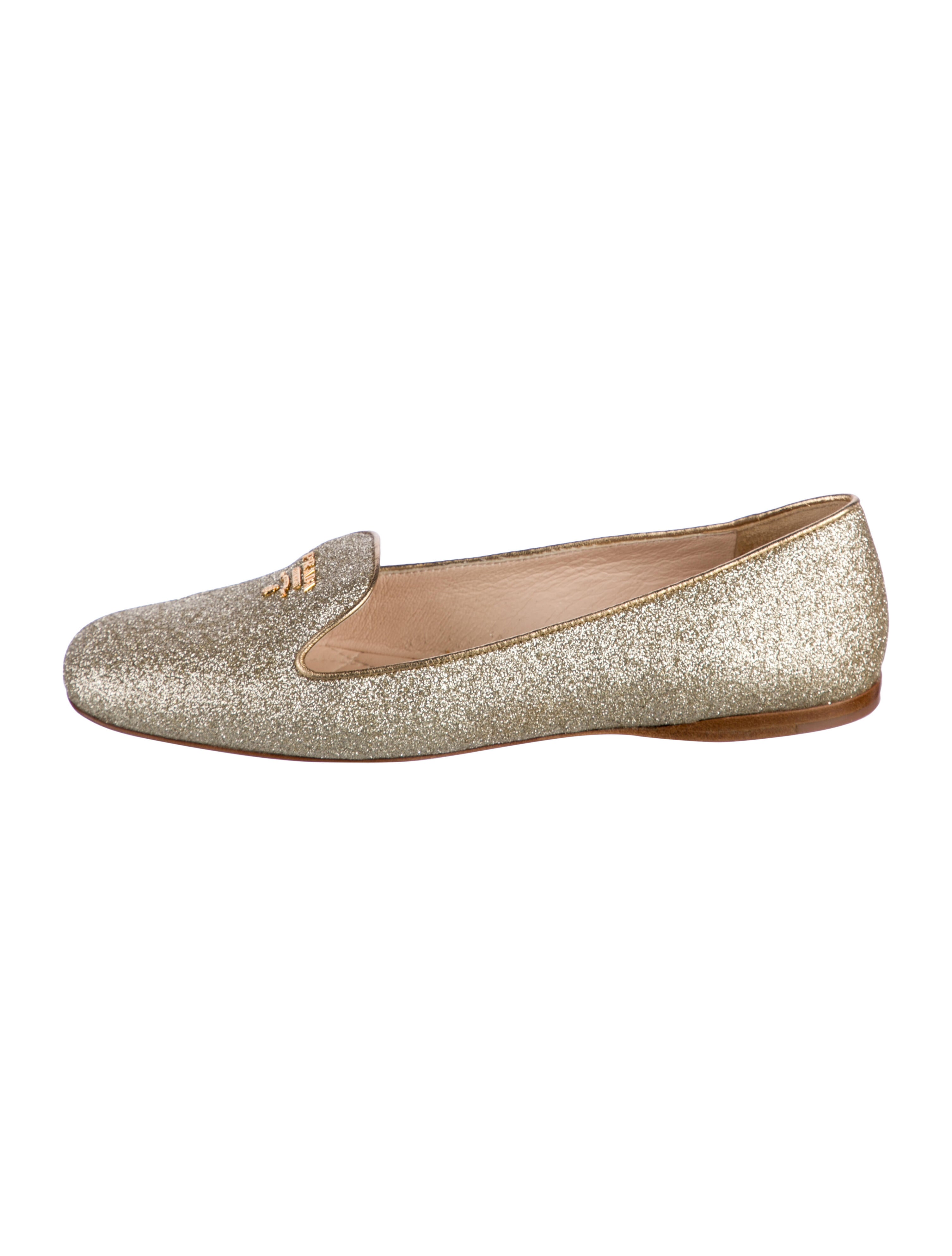 Prada Glitter Loafers