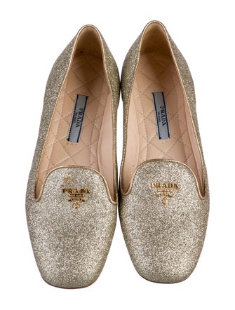 Prada Glitter Loafers