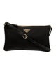 Prada Enameled Metal Triangle Re-Nylon Pouch