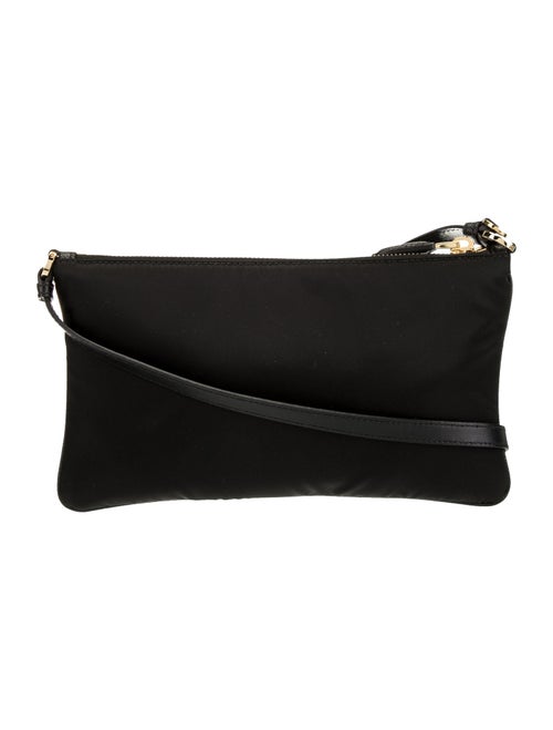 Prada Enameled Metal Triangle Re-Nylon Pouch