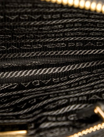 Prada Enameled Metal Triangle Re-Nylon Pouch