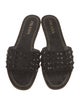 Prada Suede Crystal Embellishments Slides