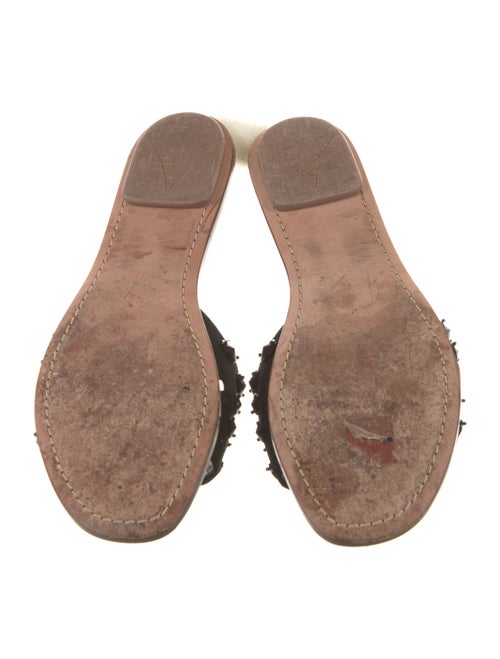 Prada Suede Crystal Embellishments Slides