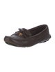 Prada Leather Bow Accents Loafers