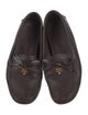 Prada Leather Bow Accents Loafers