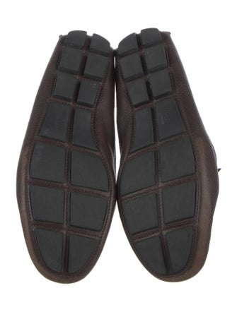 Prada Leather Bow Accents Loafers