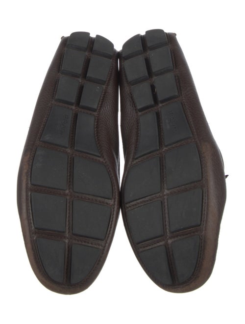 Prada Leather Bow Accents Loafers