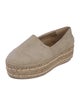 Prada Suede Whipstitch Trim Espadrilles