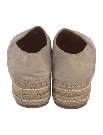 Prada Suede Whipstitch Trim Espadrilles
