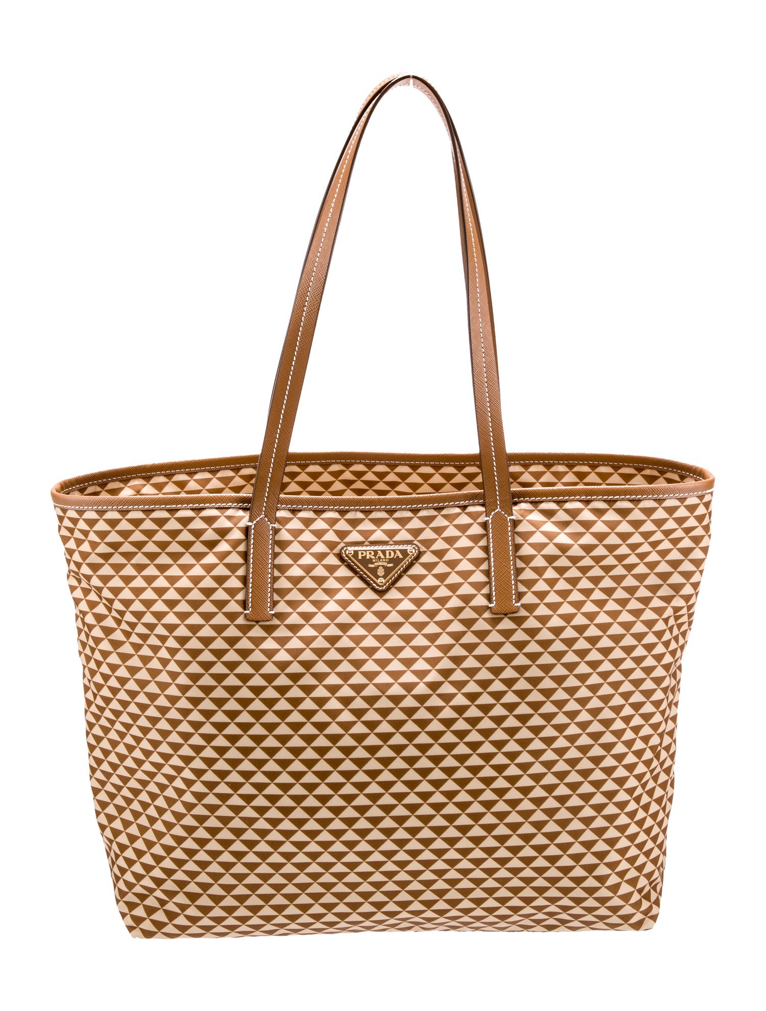 Prada Enameled Metal Triangle Symbole Re-Nylon w/ Tags