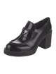 Prada Enameled Metal Triangle Patent Leather Pumps