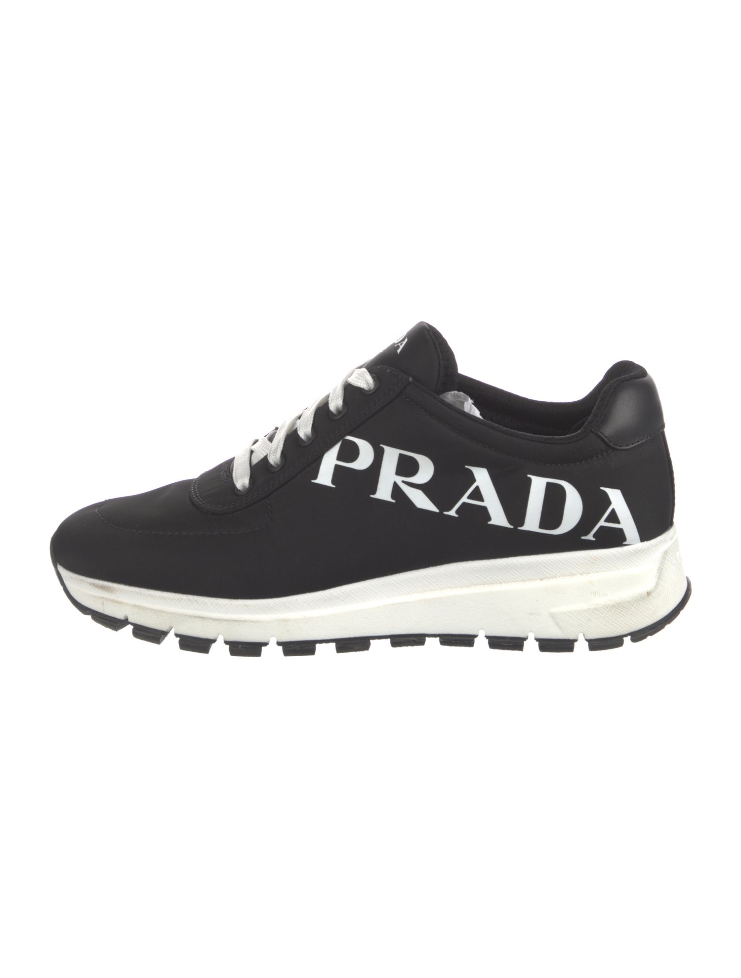 Prada Nylon Graphic Print Sneakers