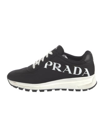 Prada Nylon Graphic Print Sneakers