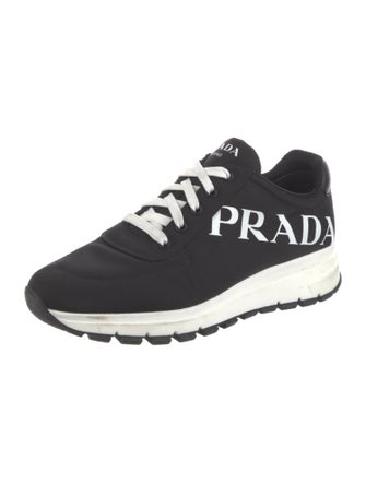 Prada Nylon Graphic Print Sneakers