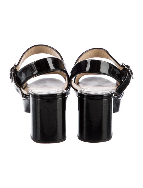 Prada Patent Leather Slingback Sandals