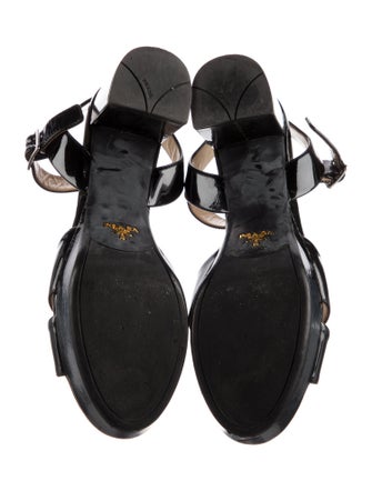 Prada Patent Leather Slingback Sandals