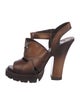 Prada Leather T-Strap Pumps