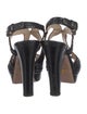 Prada Leather Whipstitch Trim Sandals