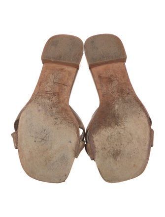 Prada Leather Studded Accents Slides