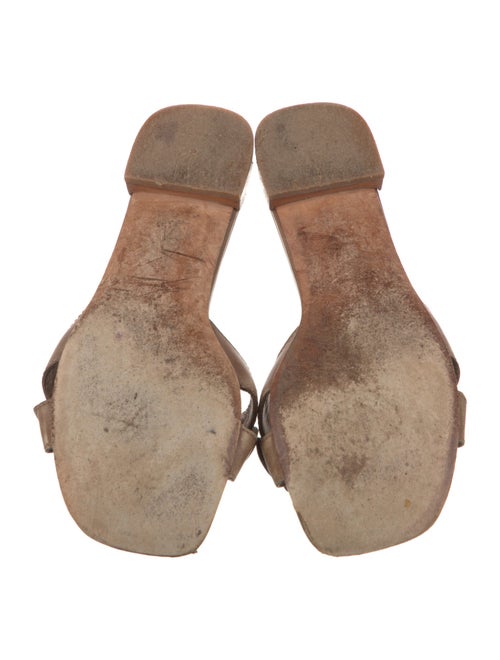 Prada Leather Studded Accents Slides