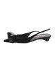 Prada Patent Leather Bow Accents Slingback Flats