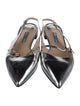 Prada Patent Leather Cutout Accent Slingback Flats