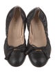 Prada Leather Bow Accents Ballet Flats