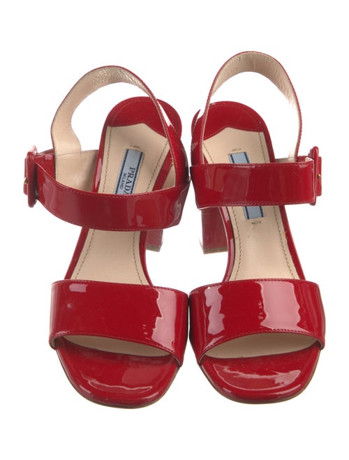 Prada Patent Leather Slingback Sandals