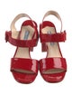 Prada Patent Leather Slingback Sandals