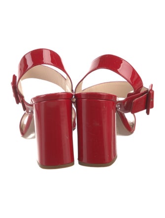 Prada Patent Leather Slingback Sandals